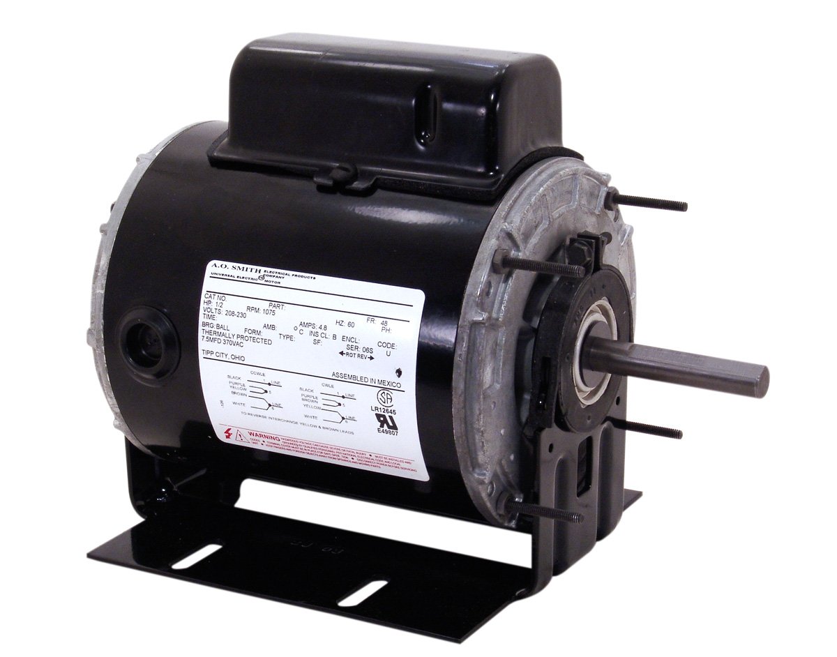 A.O. Smith C044A 1/2 HP, 1700 RPM, 1 Speed, 115/230 Volts